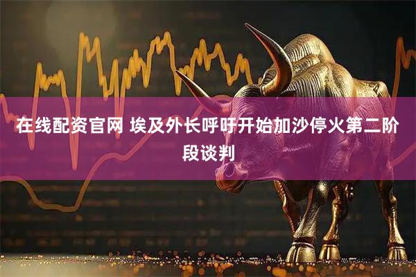 在线配资官网 埃及外长呼吁开始加沙停火第二阶段谈判